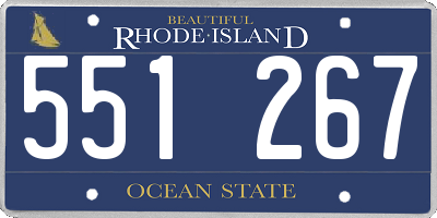 RI license plate 551267