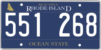 RI license plate 551268