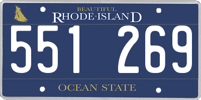 RI license plate 551269