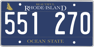 RI license plate 551270