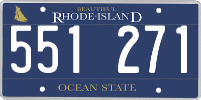 RI license plate 551271