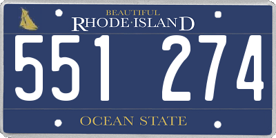 RI license plate 551274