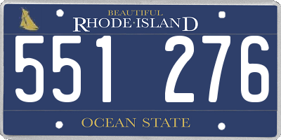 RI license plate 551276