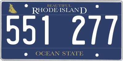 RI license plate 551277