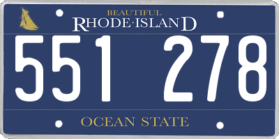 RI license plate 551278
