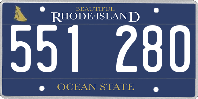 RI license plate 551280
