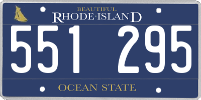 RI license plate 551295