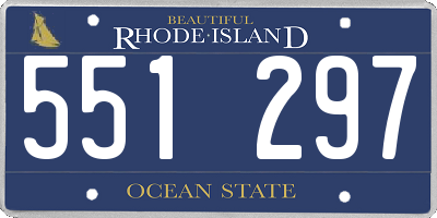 RI license plate 551297