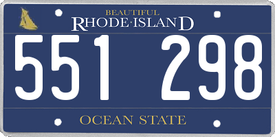 RI license plate 551298