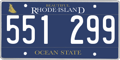 RI license plate 551299