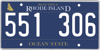 RI license plate 551306