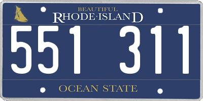 RI license plate 551311