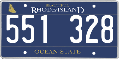 RI license plate 551328