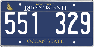 RI license plate 551329
