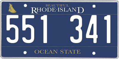 RI license plate 551341