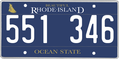 RI license plate 551346
