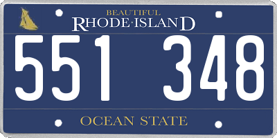 RI license plate 551348