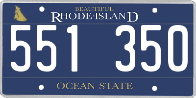 RI license plate 551350