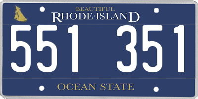 RI license plate 551351