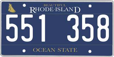 RI license plate 551358