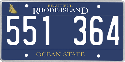 RI license plate 551364