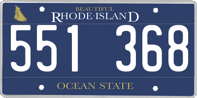 RI license plate 551368