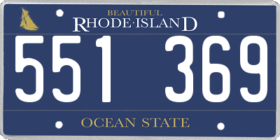 RI license plate 551369