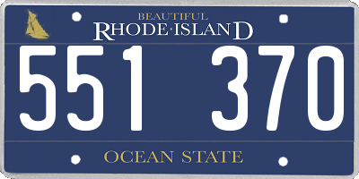 RI license plate 551370