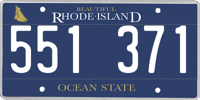 RI license plate 551371