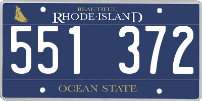 RI license plate 551372