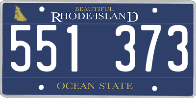 RI license plate 551373