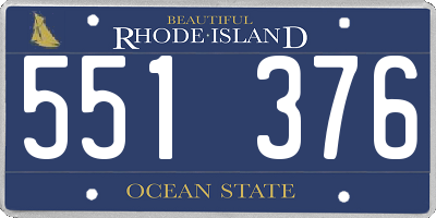 RI license plate 551376