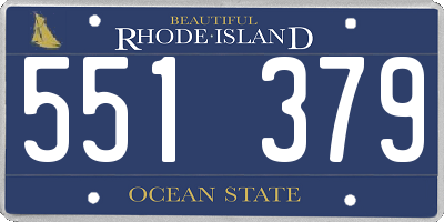 RI license plate 551379