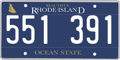 RI license plate 551391
