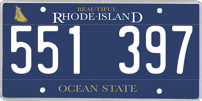 RI license plate 551397