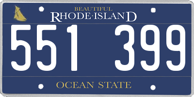 RI license plate 551399