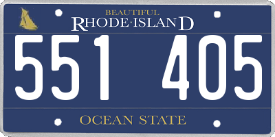 RI license plate 551405