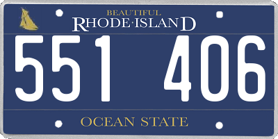 RI license plate 551406