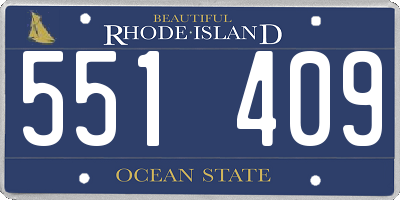 RI license plate 551409