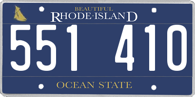 RI license plate 551410