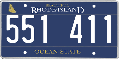 RI license plate 551411