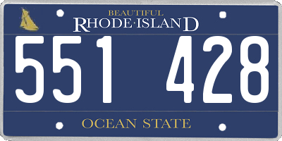 RI license plate 551428