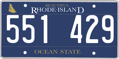 RI license plate 551429