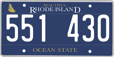 RI license plate 551430