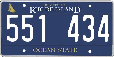 RI license plate 551434