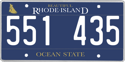 RI license plate 551435
