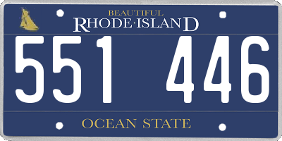 RI license plate 551446
