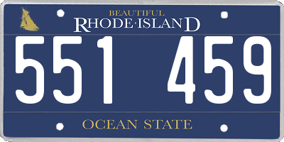 RI license plate 551459