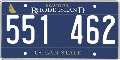 RI license plate 551462