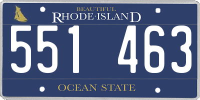 RI license plate 551463